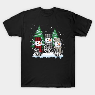 Faith Hope Love Snowman Funny Christmas Gift For Christian T-Shirt